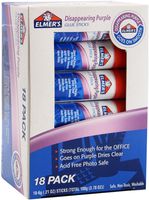Elmer's Disappearing Purple Office Glue Sticks, 0.21 oz Each, 18 Sticks per Pack (E5009)