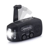 [Upgraded Version] ELECLOVER Portable Dynamo Emergency Solar Crank AM/FM/NOAA(WB) Weather Radio with LED Flashlight, Cell Phone Portable Charger, Black