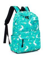 Leaper Unicorn School Backpack Women Travel Bag 14Inch Laptop Water Blue 2