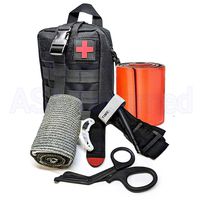 Tactical Medical Survival Tool Kit - Combat Tourniquet - Israeli Compression Bandage - Roll Up Splint - MOLLE System - IFAK - Trauma Kit - Ideal Kit for Military, EMT, Police, Firefighter and Hunting