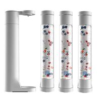 FIZZpod Soda Maker - Fizzy Drink Machine with 3 PET Bottles, 3 Caps, 1 Carbonator Cap and Manual - Make Homemade Sparkle Water, Juice, Coffee, Tea and Cocktail Drinks with Fruit (White)