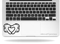 Mickey Hands Heart Love - Macbook Air-pro 11 13 15 17 Stickers,decal