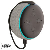 "Made for Amazon" Mount for Echo Dot (3rd Gen) - Installs in Minutes with Included 3M Strips Or Screws - Black