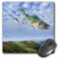 3dRose LLC 8 X 8 X 0.25 Inches Flying Fishes Unexpected Arrival Mouse Pad (mp_24247_1)
