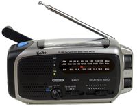 Kaito KA370 Voyager Solar/Crank AM/FM/SW NOAA Weather Radio with 5-LED Flashlight, Black