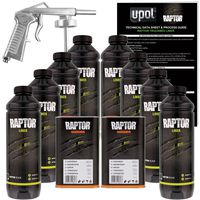 U-Pol Raptor Black Urethane Spray-On Truck Bed Liner Kit w/Free Spray Gun, 8 Liters