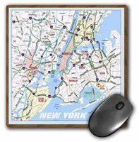 3dRose Framed NYC Boroughs Mouse Pad, 8" x 8" (mp_39024_1)