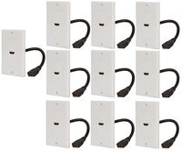 Buyer's Point HDMI Wall Plate [UL Listed] with 6-Inch Pigtail (10, White)