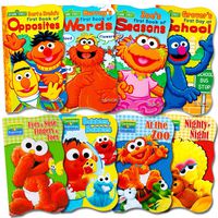 Sesame Street Ultimate Board Books Set For Kids Toddlers -- Pack of 8 Board Books