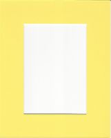 Pack of 5 11x14 Yellow Picture Mats with White Core for 8x10 Pictures