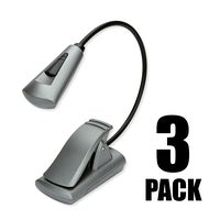 Carson FlexNeck Plus Ultra Bright, Fully Adjustable LED Gooseneck Reading Lights for Books, Magazines, E-Readers, Tablets, Kindles, Nooks, Crafts and Hobbies - Set of 3 (FL-66MU)