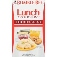 BUMBLE BEE Lunch on The Run! Chicken Salad Lunch Kit, 8.2 Ounce Kit (Pack of 4), High Protein Lunch Kit, Canned Chicken Salad