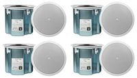 (8) JBL Control 18C/T 8" 70v Commercial White Ceiling Speakers for Restaurant