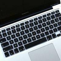 ProElife French Keyboard Cover Ultra Thin Silicone Keyboard Skin Protector for MacBook Air 13'' (A1369/A1466)/MacBook Pro with Retina Display/CD-ROM 13" 15'' (2015 or Older Version) (Black)