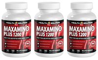 L carnitine pre Workout - MAXAMINO Plus 1200 - Lean Muscle Mass (3 Bottles)