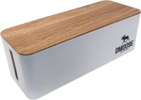 DMoose Cable Management Box Organizer for Cords, Power Strips or Surge Protectors, Hide Loose Wires Behind TVs, Home Office Computers, Office Desks, Entertainment Centers