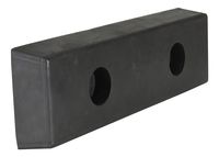 Vestil B-516 Rubber Molded Dock Bumper, Rectangular, 16" Length, 5" Width, 2" Depth