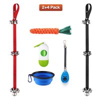KAMNIA Dog Doorbell for Potty Training, Set of 2 Adjustable Potty Dog Bells with Collapsible Dog Bowl | Dog Training Clicker | Dog Rope Toy | Potty Waste Bag, Bells for Puppy Training