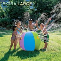 POKONBOY Super Beach Ball Sprinkler Diameter 30 Inches Large Outdoor Colorful Water Spray Ball Outdoor Swimming Pool Beach Use
