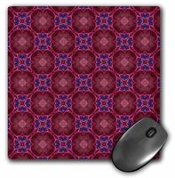 3dRose LLC 8 x 8 x 0.25 Inches Mouse Pad, Shades of Burgundy and Blue Layered Flowers Pattern (mp_64064_1)