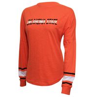 NCAA Oklahoma State Cowboys Women's Campus Specialties Long Sleeve Fan Tee, Small, Orange