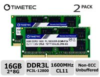 Timetec Hynix IC 16GB KIT(2x8GB) DDR3L SODIMM for Intel NUC KIT/Mini PC/HTPC/NUC Board 1600MHz PC3L-12800 Non ECC Unbuffered 1.35V CL11 2Rx8 Dual Rank 204 Pin Memory Ram Module Upgrade(16GB KIT(2x8GB)