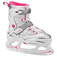 Lake Placid Monarch Girls Adjustable Ice Skate, White/Pink, Medium/2-6