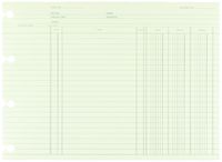 Wilson Jones Green End-Balance Ledger Forms, Both Sides Alike, 7.5 x 10.38 Inches, 100 Sheets per Pack (WGN1DA)