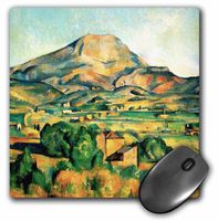 3D Rose"Mont Saintevictoire by Paul Cezanne 1895Famous Fine Art Landscape Paintings by Classical Masters" Matte Finish Mouse Pad - 8 x 8" - mp_155642_1