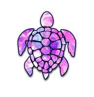 Vinyl Junkie Graphics 3 inch Sea Turtle Sticker for Laptops CupsTumblers Cars and Trucks Any Smooth Surface (Pink Galaxy)