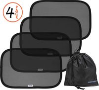 Yogo Baby Car Window Shade 4 Pack Cling Sunshade for Car Window Blocks Glare and Sun and UV Rays for Babies and Children