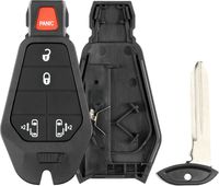 KeylessOption Keyless Entry Remote Car Key Fob Shell Case Cover Button Pad HEAVY DUTY for Chrysler Dodge VW