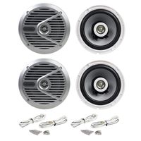 (4) Alpine SPS-M601 Pair 6.5" 2-Way Marine/Boat Coaxial Speakers