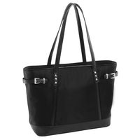 McKlein, N Series, ARIA, Nano Tech-Light Nylon with Leather Trim, Nylon Ladies' Tote, Black (17565)