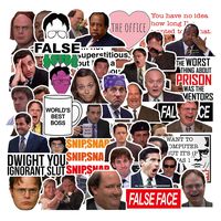 The Office Stickers[50pcs] Funny Quote Stickers Pack with Michael Dwight Jim Dunder Mifflin Stickers for Hydro Flasks Water Bottles Laptop Notebook Computers Guitar Bike Helmet Car, Gifts for friends