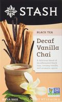 Stash Tea Decaf Vanilla Chai Tea 18 Count Tea Bags in Foil (Pack of 6) Individual Decaffeinated Black Tea Bags for Use in Teapots Mugs or Cups, Brew Hot Tea or Iced Tea