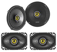 (2) KICKER 46CSC654 6.5" 300w Car Audio Speakers+(2) 46CSC464 4x6 300w Speakers
