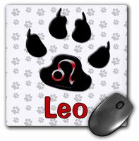3dRose Leo Paw Print Zodiac Dogs Mouse Pad (mp_40721_1)