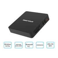 Z83-F Fanless Mini PC, 4GB/64GB eMMC, Intel Atom x5-Z8350, 4K HD Graphics/ 2.4G+5.8G WiFi/ 1000M LAN/BT 4.2, Dual HDMI&VGA Output, Support Auto Power On