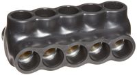 Morris Products 97645 Multi-Cable Connector, Insulated, Dual Entry, Black, 5 Ports, 250 - 6 Wire Range, 5/16" Allen Hex 5 Ports, 250 - 6 Wire Range, 5/16" Allen Hex