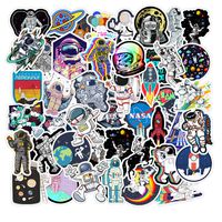 Vinyl Laptop Stickers Water Bottle - NASA Space Man Astronaut Decals Car Waterproof Bumper Computer Phone Case Book Skateboard Luggage Motorcycle Bike Helmet Decor Graffiti Patches [No-Duplicate] 50 P