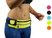 dimok Running Belt Waist Pack - Water Resistant Runners Belt Fanny Pack for Hiking Fitness - Adjustable Running Pouch for All Kinds of Phones iPhone Android Windows (Green)