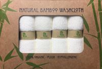 Organic Bamboo Washcloths. Gentle for Sensitive Skin- Acne, Rosacea and Eczema. Superior Softness for Babies. Ideal for Makeup Removal. Highly Absorbent Cloths (6-Pack) Presented by BambooFy