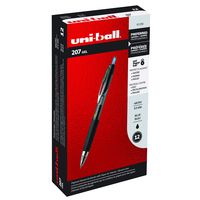 uni-ball 207 Retractable Gel Pens, Micro Point (0.5mm), Blue, 12 Count