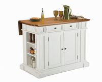 Americana White & Distressed Oak Kitchen Island by Home Styles