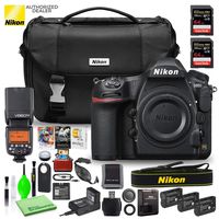 Nikon D850 Digital Camera Body (1585) Deluxe Battery Bundle with (2) SanDisk 64GB Extreme PRO SD Card + Godox V860IIN TTL Flash + Editing Software + (2) Extra Batteries + Nikon Bag + More