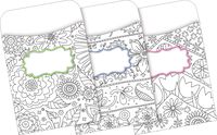 Barker Creek Peel & Stick Pockets, Color Me! in My Garden, 30 per Package (BC1243)