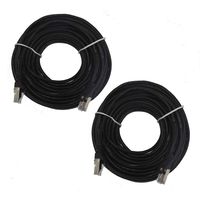 60ft cat5 18.3M RJ45-RJ45 Cat5 Ethernet Network Cable Black color For use with routers, switches, computers, Xbox, PS3 and other devices with network jacks (Renewed)