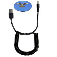 HQRP USB to 4x1.7mm -C+ Cable Barrel Jack 5V for Digital Camera, Laptop Cooling Pad Cooler Fan, HDMI Switch, Bluetooth Speaker AC Adapter Power Supply Cord + Coaster