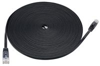 AAOTOKK RJ45 Network Cable, High Speed Flat Gaming Network Cable,Black Cat6 Male Flat Ethernet Patch Cable with Clips,Used for RJ45 Snagless Connector Computer LAN Wire for Router, Modem(15M/50 ft)